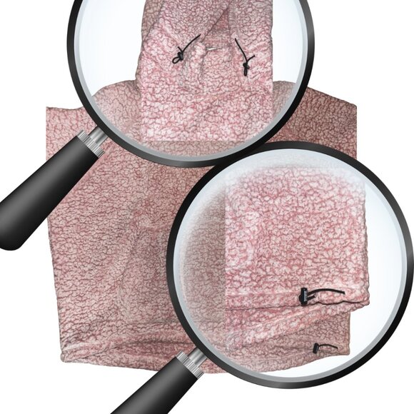 219. Victoria’s Secret PINK Sherpa Hoodie – Size Large - Picture 2 of 3